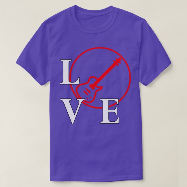 I love to play Bass for Bass player music lover T-Shirt (Design Front)