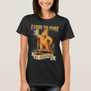 I love to poke my starfish funny vintage humour T-Shirt