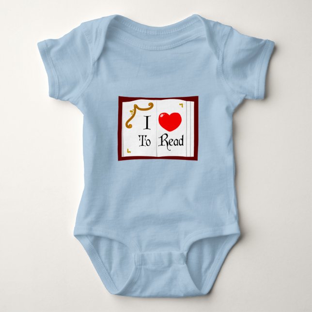 I Love To Read Baby Bodysuit (Front)