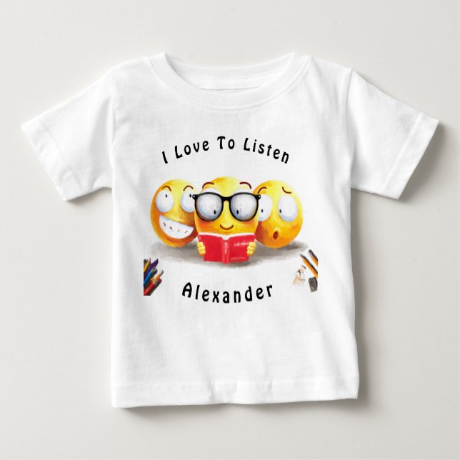 I Love To Read Books Reader Baby T-Shirt (Front)