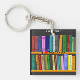 I love to read Books Thunder_Cove Key Ring