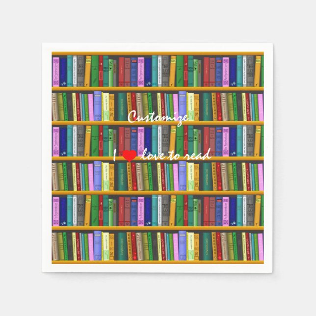 I love to read Books  Thunder_Cove Napkin (Front)