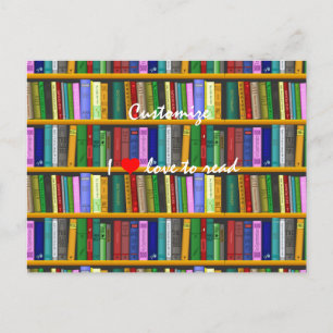 I love to read Books Thunder_Cove Postcard