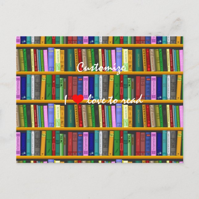 I love to read Books  Thunder_Cove Postcard (Front)