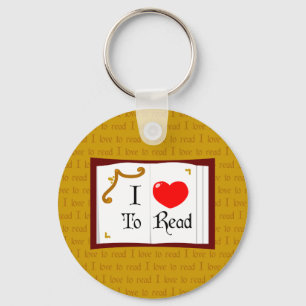 I Love To Read Key Ring