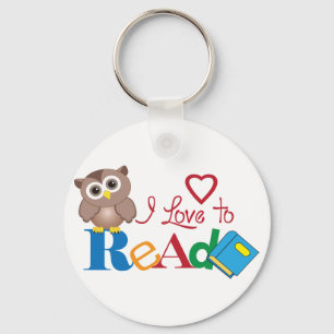 I Love to Read Key Ring