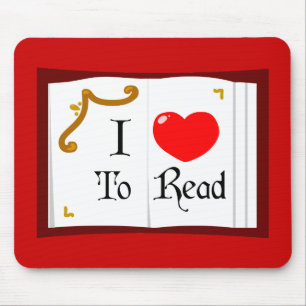 I Love To Read Mouse Pad