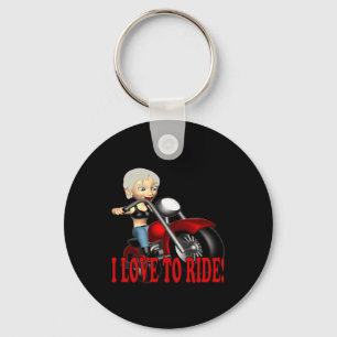 I Love To Ride 4 Key Ring
