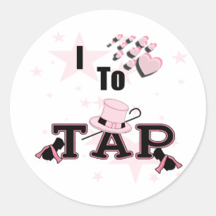 I Love to Tap Dance Classic Round Sticker