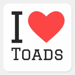 I love toads square sticker