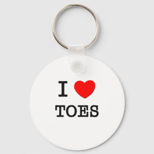 I Love Toes Key Ring