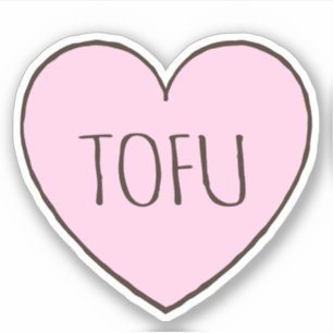 I love tofu pink heart