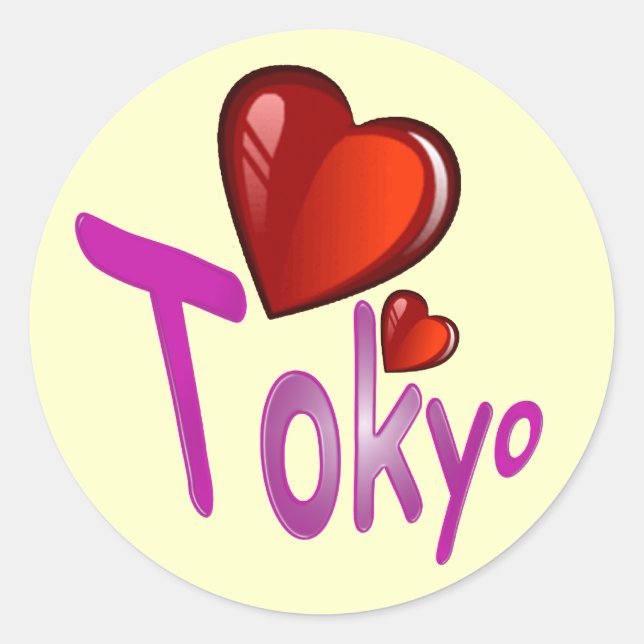 I Love Tokyo! Classic Round Sticker (Front)
