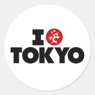 I Love Tokyo Classic Round Sticker