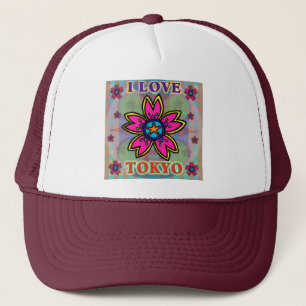 "I LOVE TOKYO" Flowers Hat