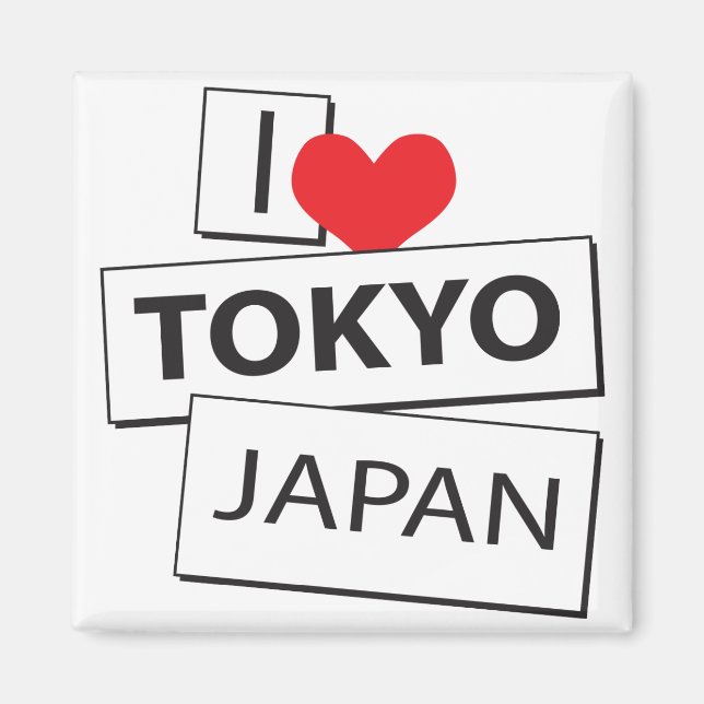 I Love Tokyo Japan Magnet (Front)