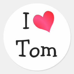 I Love Tom Classic Round Sticker