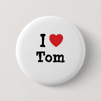 I love Tom heart custom personalised