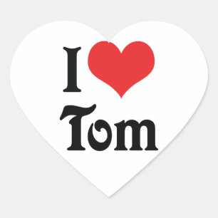 I Love Tom Heart Sticker