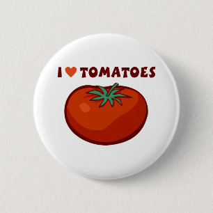 I Love Tomatoes 6 Cm Round Badge