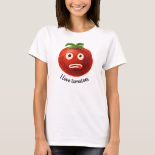 I Love Tomatoes Kawaii Funny Vegetable T-Shirt