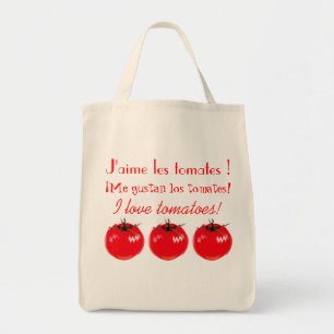 I love tomatoes! Multilingual Tote Bag