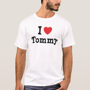 I love Tommy heart custom personalised T-Shirt
