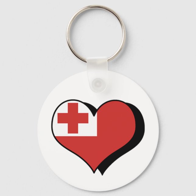 I Love Tonga Keychain (Front)