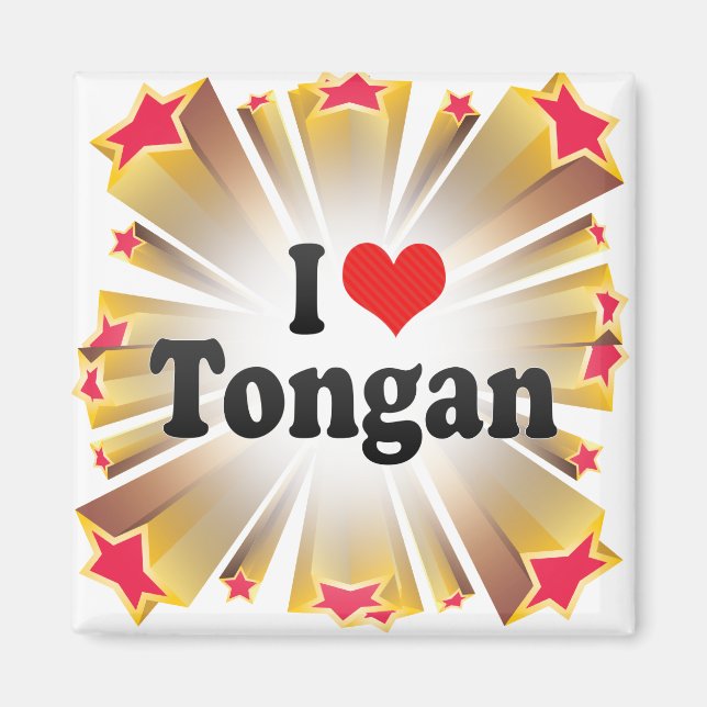 I Love Tongan Magnet (Front)
