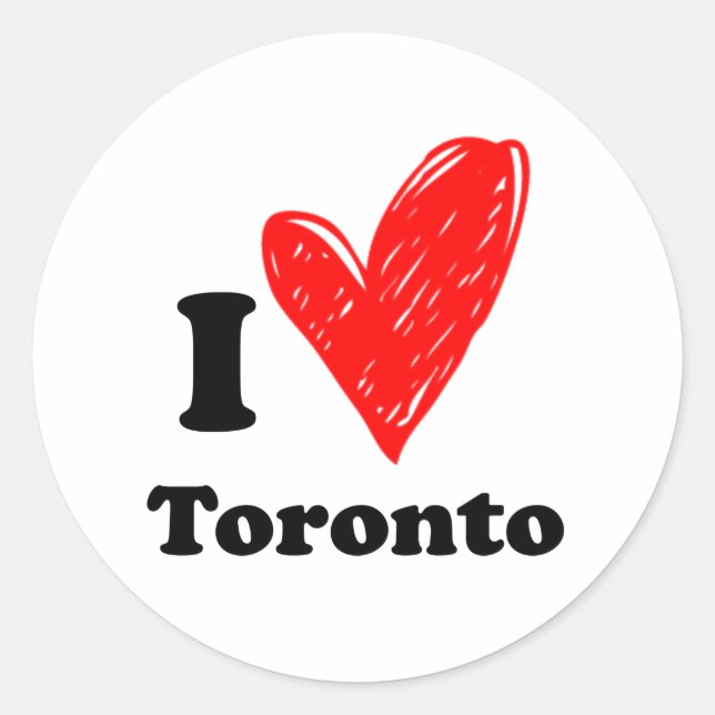 I love Toronto Classic Round Sticker (Front)