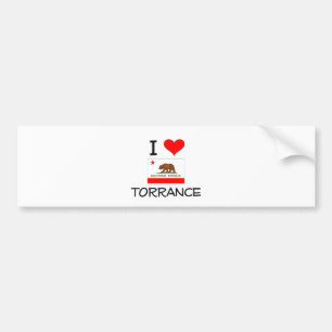 I Love TORRANCE California Bumper Sticker