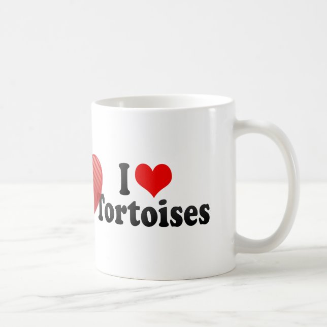I Love Tortoises Coffee Mug (Right)