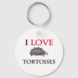 I Love Tortoises Key Ring