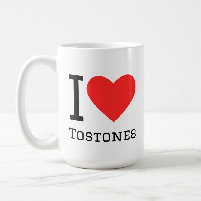 I love tostones coffee mug (Left)