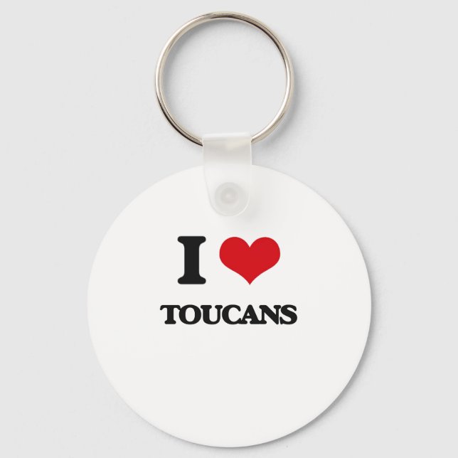 I love Toucans Key Ring (Front)