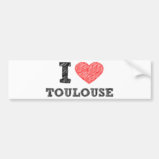 I Love Toulouse Bumper Sticker