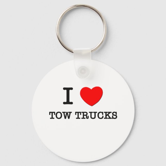 I Love Tow Trucks Key Ring (Front)