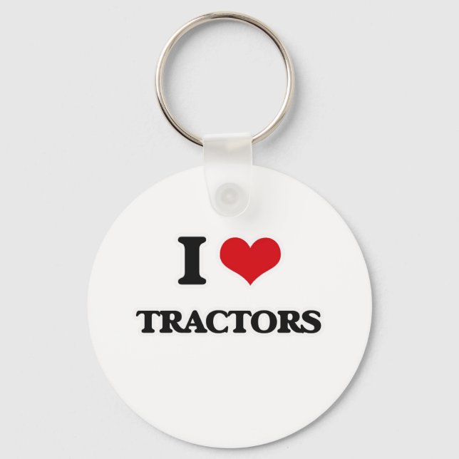 I Love Tractors Key Ring (Front)