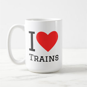 I love trains coffee mug