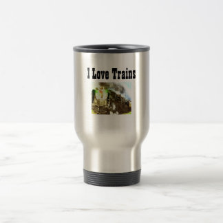I Love Trains Travel Mug