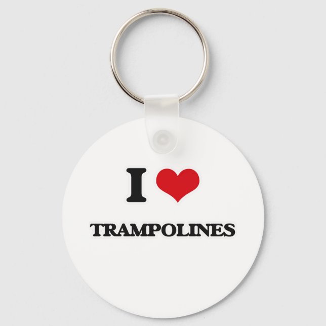 I Love Trampolines Key Ring (Front)