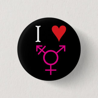 I Love Transgender 3 Cm Round Badge