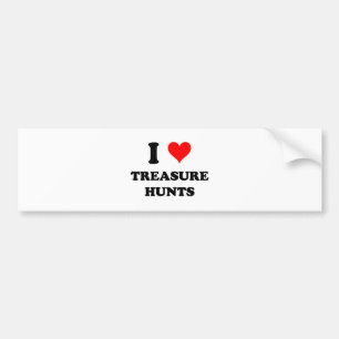 I Love Treasure Hunts Bumper Sticker