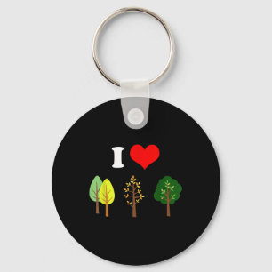 I Love Trees Nature Environmental Protection Plane Key Ring