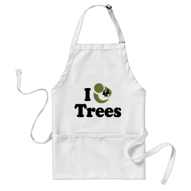 I Love Trees Standard Apron (Front)