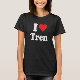 I Love Tren Distressed Retro Vintage T-Shirt