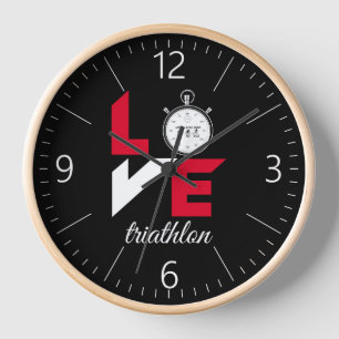I love triathlon clock