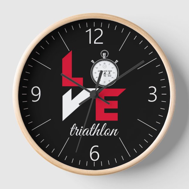 I love triathlon clock (Front)