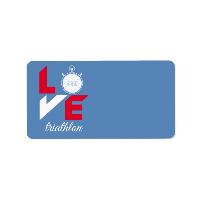 I love triathlon label (Front)
