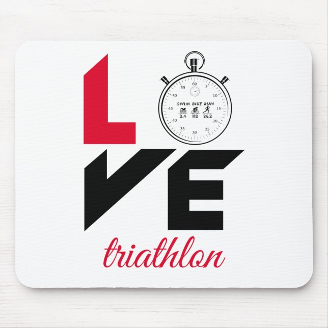 I love triathlon mouse pad (Front)